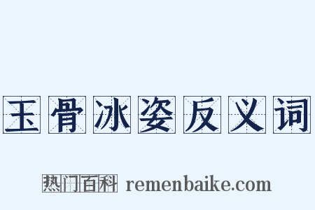 玉骨冰姿反义词是什么意思的图片